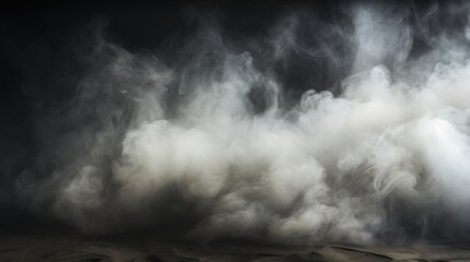 Fototapeta premium Smoke and dust on the floor, background, wallpaper