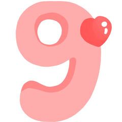 Count the numbers on Valentine's Day.