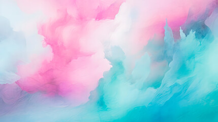 magenta teal mint cyan white abstract watercolor. Colorful art background. Light pastel. Brush...