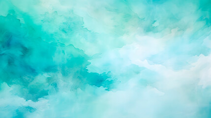 Azul turquesa verde azulado menta cian blanco abstracto acuarela. Fondo de arte colorido. Luz pastel. 