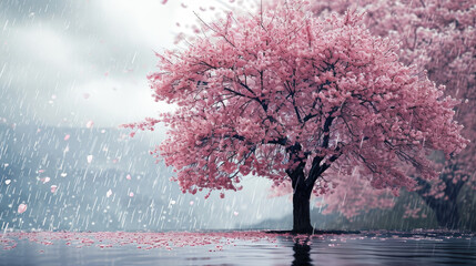 Cherry Tree's Rain Refreshment: Accurate Depiction