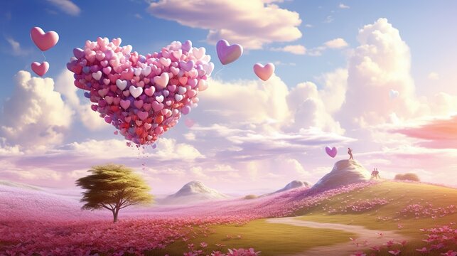 Luftballons mit Herz