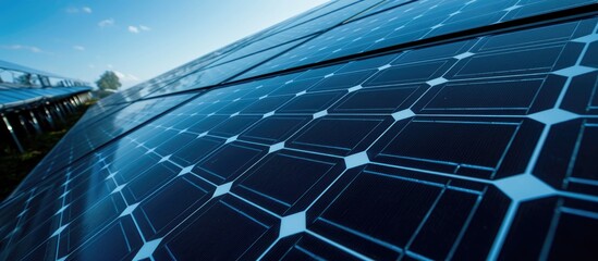 Image of solar panel texture - stock photo