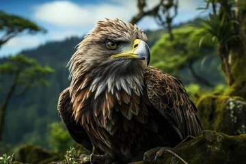 Foto op Plexiglas eagle in tropical forest © akimtan