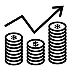 bussines icon on line style. Business Infographic icon