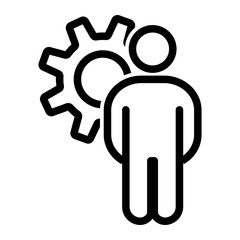 bussines icon on line style