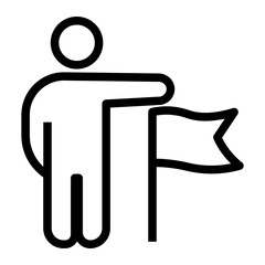 bussines icon on line style. Successful businessman line icon