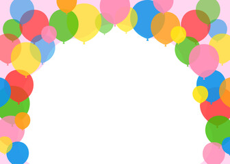 風船フレーム　ピンク