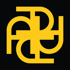 CERAMIC DESIGN IN YELLOW GOLD WITH A BLACK BACKGROUND