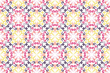 Seamless Azulejo tile. Portuguese and Spain decor. Ceramic tile with Victorian motives. Seamless Floral pattern. Vector hand drawn illustration, typical portuguese and spanish tile