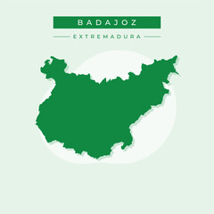 Vector illustration vector of Badajoz map Spain