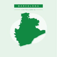Vector illustration vector of Barcelona map Spain