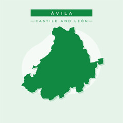 Vector illustration vector of Avila map Spain