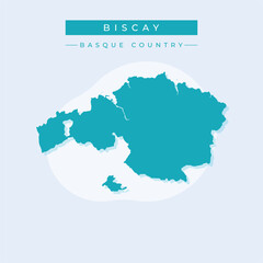 Obraz premium Vector illustration vector of Biscay map Spain