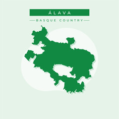Vector illustration vector of Alava map Spain