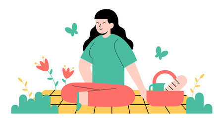 spring activity people vector