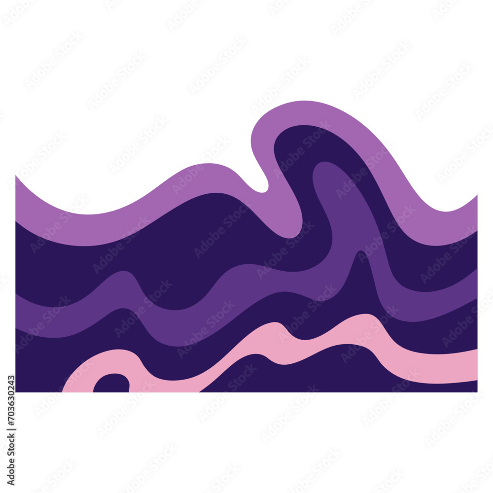 Canvas Prints purple wave for corner background