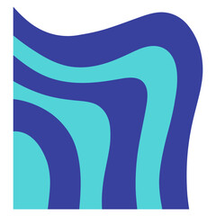 blue wave element for corner background