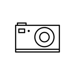 Camera outline icons, photography minimalist vector illustration ,simple transparent graphic element .Isolated on white background
