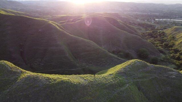 The hills of Sumba, Indonesia. Footage Drone 4k