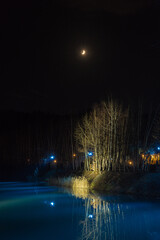 色金青い池 ライトアップ 北海道 美瑛町