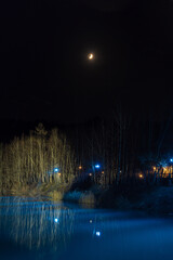 色金青い池 ライトアップ 北海道 美瑛町