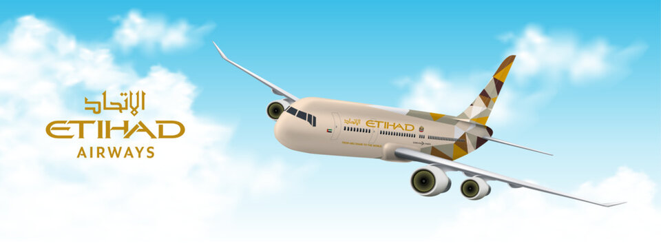 Aircraft of Etihad Airways, Top 13 of The World's Top 100 Airlines in 2023 (Vector)