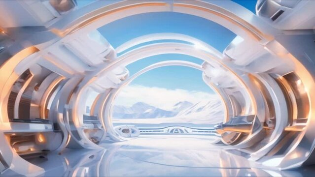 background with futuristic room footage