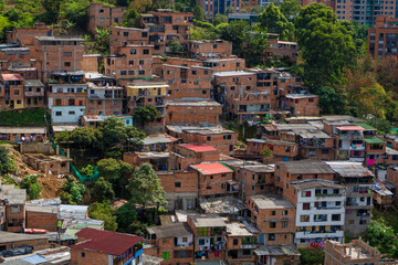 Fototapeta na wymiar Commune No. 13 San Javier is one of the 16 communes of the city of Medellín, Colombia. It is located to the west of the Central West Zone of the city