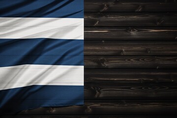 Finland Flag Gracefully Adorns Black Wooden Background