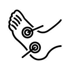 Black line icon for Diabetic neuropathy