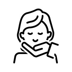 Black line icon for Youthful