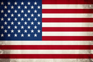 Old grunge vintage faded USA flag
