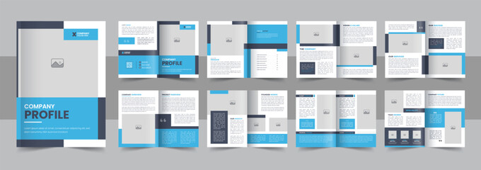 Corporate company profile brochure, Creative brochure design, Multipurpose template with cover and back 