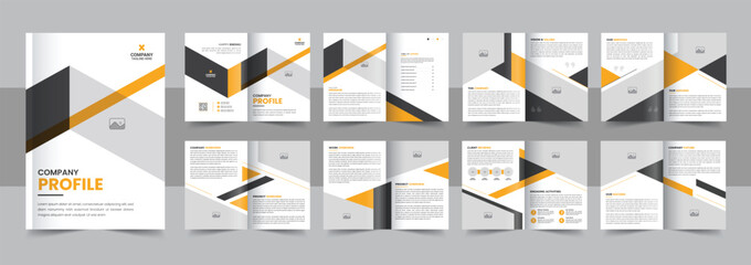 Corporate company profile brochure template design vector, Minimalist corporate brochure design layout