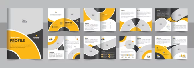 Foto op Canvas Corporate company profile brochure, business annual report , modern brochures design, leaflet, magazine design template layout © Pavel