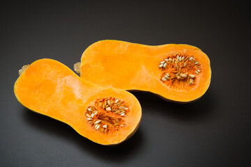 Butter peanut pumpkin in the shape of a gourd