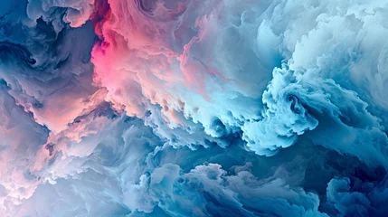 Poster 抽象的な雲。モダンな未来的なパターンの大理石の半透明色のテクスチャーGenerativeAI © enopi