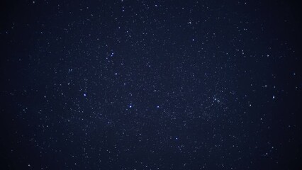 Beautiful night sky background full of stars. Timelapse.