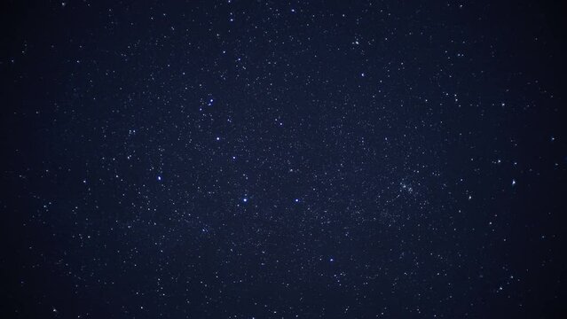 Beautiful night sky background full of stars. Timelapse.