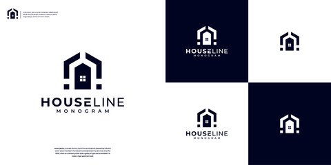 Elegant Home Property logo design inspiration
