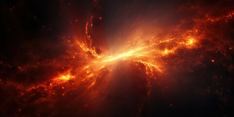 Fiery celestial vortex burns bright, evoking a stellar explosion - obrazy, fototapety, plakaty
