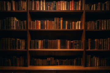 A bookshelf. AI image