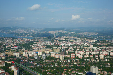 Fototapeta na wymiar Arial View of Istanbul residential buildings 