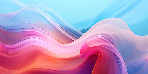 Fluid shapes in a cosmic array of colors merge in an abstract display