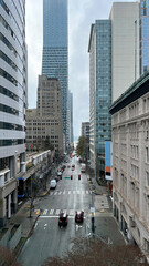 Naklejka premium The Streets of Seattle: Union Street in downtown Seattle.