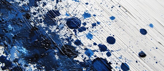 Dark blue spots on a white surface - obrazy, fototapety, plakaty