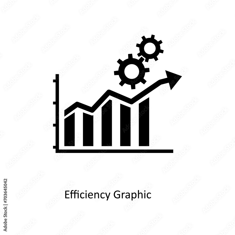 Poster efficiency increase graphic icon. simple efficiency icon for web design, apps, on white background..