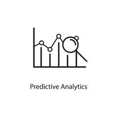 Fototapeta premium Predictive Analytics vector icon, Analytics icon for computer and mobile. flat illustration on white background..eps