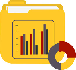Folder Analytics Flat Icon